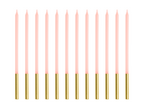 Lot De 12 Bougies Rose de 14cm