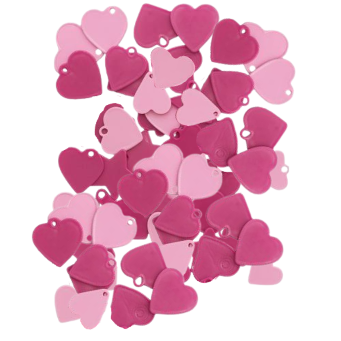 10 Poids Cœur 80 g Rouge et Rose