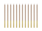 Lot de 12 Bougies Rose gold de 14cm