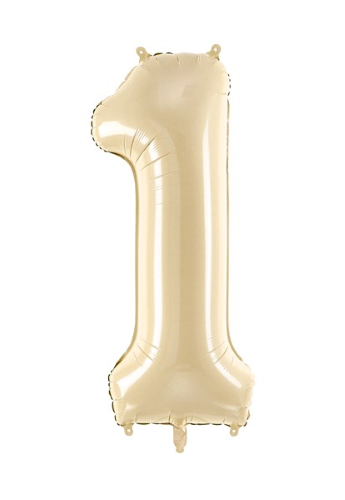 Ballon Chiffre 1 Beige 28