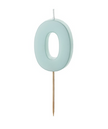 1 Bougie Bleu numéro 0 de 5.5 cm