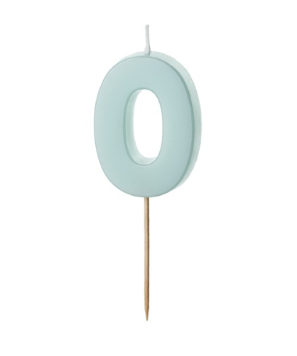 1 Bougie Bleu numéro 0 de 5.5 cm