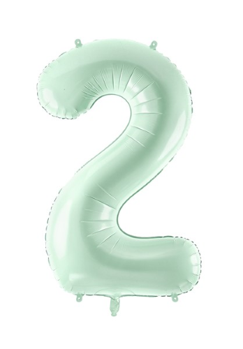 Ballon Chiffre 2 Vert 28