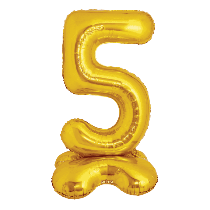 Ballon Chiffre 5 Doré Standing 40