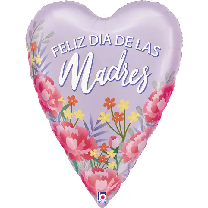 Ballon Alu Cœur Satin Fête des Mères 30