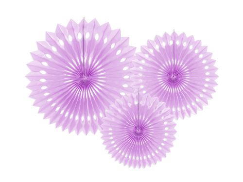 Lot de 3 Rosettes Décoratives 20/25/30 cm Violet