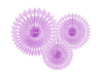 Lot de 3 Rosettes Décoratives 20/25/30 cm Violet