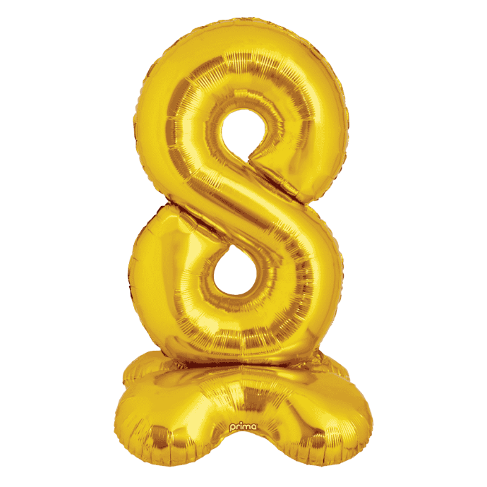 Ballon Chiffre 8 Doré Standing 40