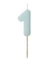 1 Bougie Bleu numéro 1 de 5.5 cm