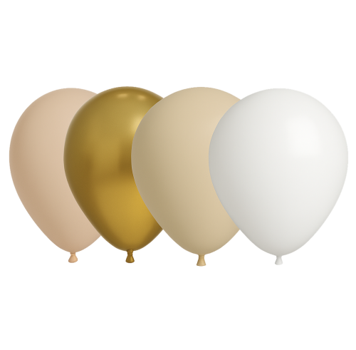 25 Ballons Latex 30 cm Assortiment Crème