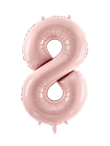 Ballon Chiffre 8 Rose Clair 28