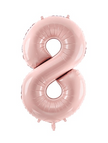 Ballon Chiffre 8 Rose Clair 28