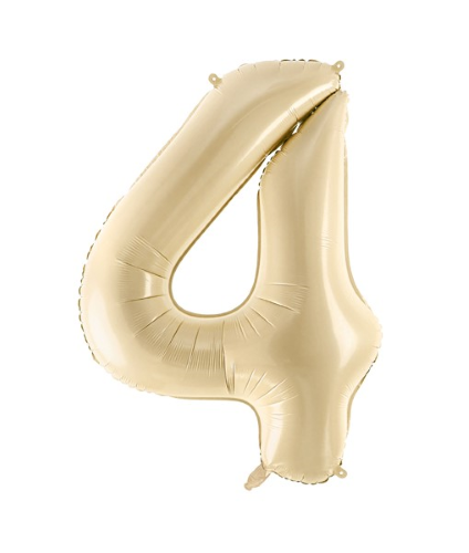 Ballon Chiffre 4 Beige 28
