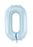 Ballon Chiffre 0 Bleu Ciel 28