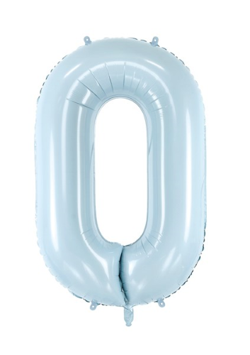 Ballon Chiffre 0 Bleu Ciel 28
