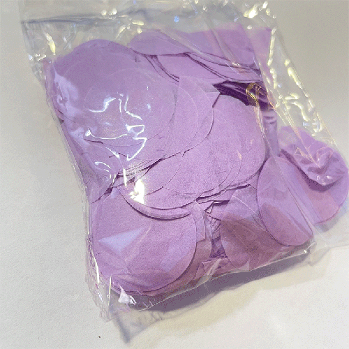 Confettis Papier Ronds 2,5 cm Lavande (Sachet 14 g) – Borosino
