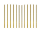 Lot de 12 Bougies Or de 14cm