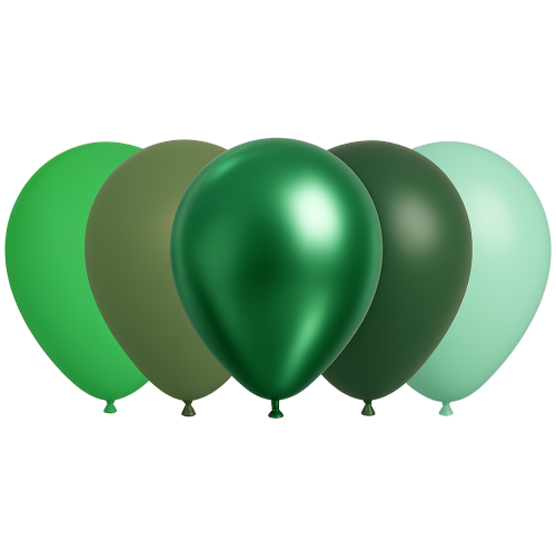 25 Ballons Latex 30 cm Camaïeu de Verts