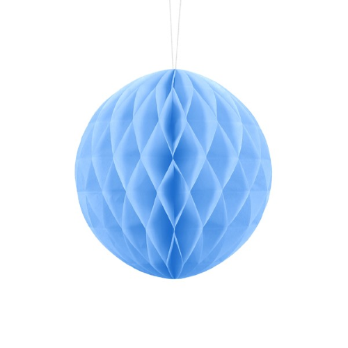 Boule Alvéolée Décorative 30 cm Bleu
