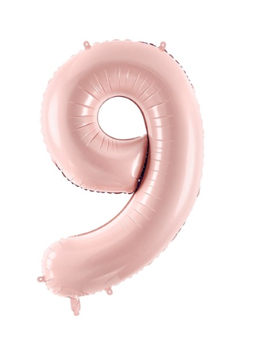 Ballon Chiffre 9 Rose Clair 28