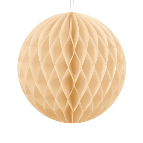 Boule Alvéolée Décorative 20 cm Crème