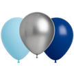 25 Ballons Latex 30 cm Camaïeu de Bleus