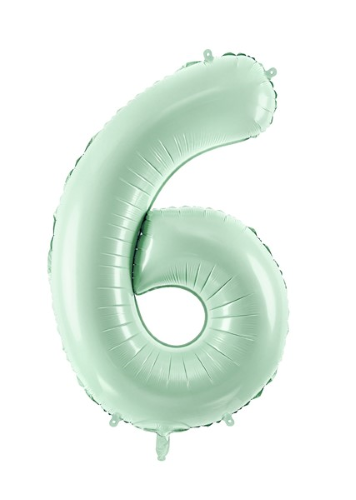 Ballon Chiffre 6 Vert 28