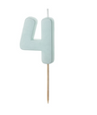 1 Bougie Bleu numéro 4 de 5.5 cm
