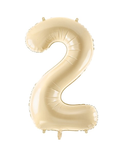 Ballon Chiffre 2 Beige 28