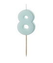1 Bougie Bleu numéro 8 de 5.5 cm