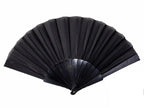 éventail plastique. noir 22cm
