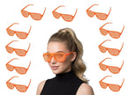 lot de 12 lunettes stores fluo orange