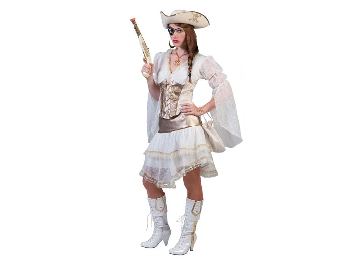 déguisement de pirate blanc 2pcs femme