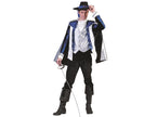 déguisement de mousquetaire bleu 5pcs homme