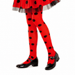 paire de bas pour femme rouge à pois noir