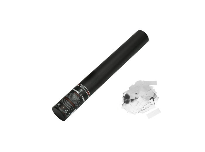 canon à confettis papier métallisé argent ignifugés 40cm