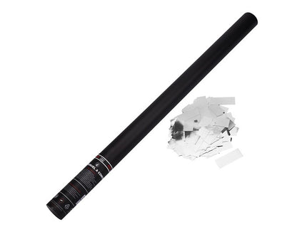 canon à confettis papier métallisé argent pro ignifugés 80cm