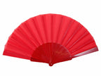 éventail plastique rouge 22cm