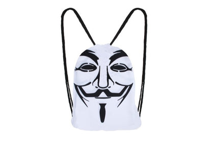sac à dos anonyme blanc 42x32cm