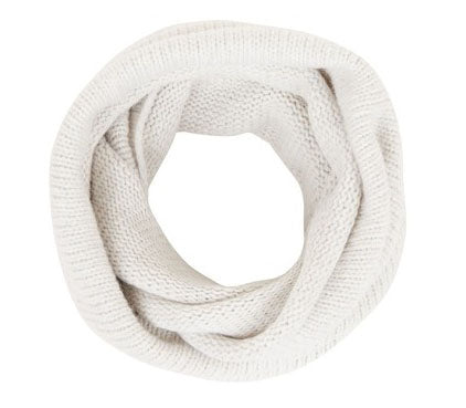 écharpe tube tricot blanc