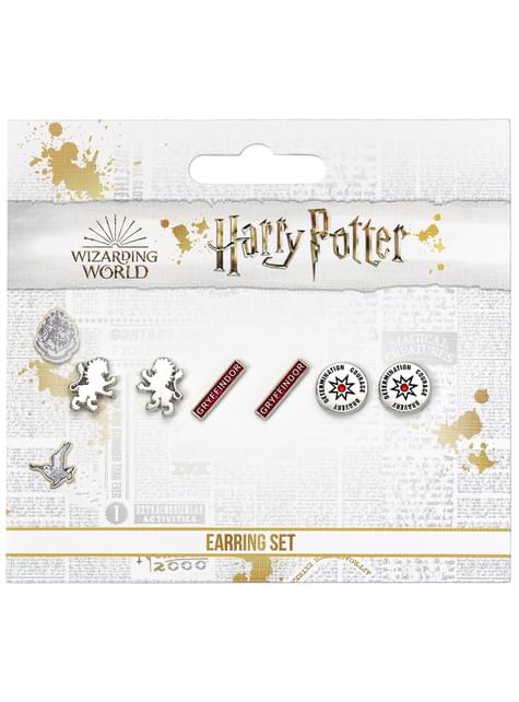 Set de boucles d'oreilles Gryffondor - Harry Potter
