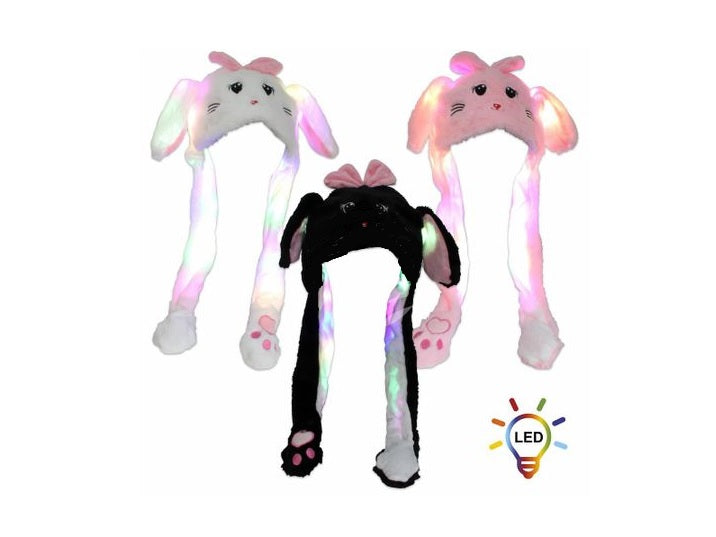 bonnet lumineux led's oreilles qui bougent chat mix