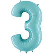 Chiffre 3 Pastel Bleu 40