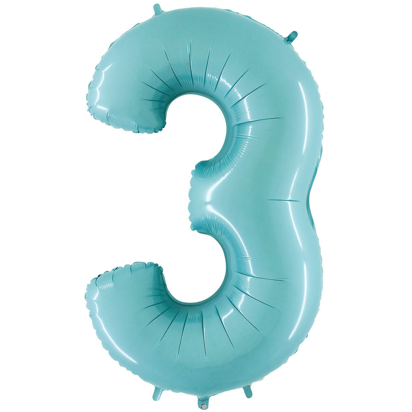 Chiffre 3 Pastel Bleu 40
