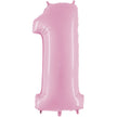 Chiffre 1 Pastel Rose 40