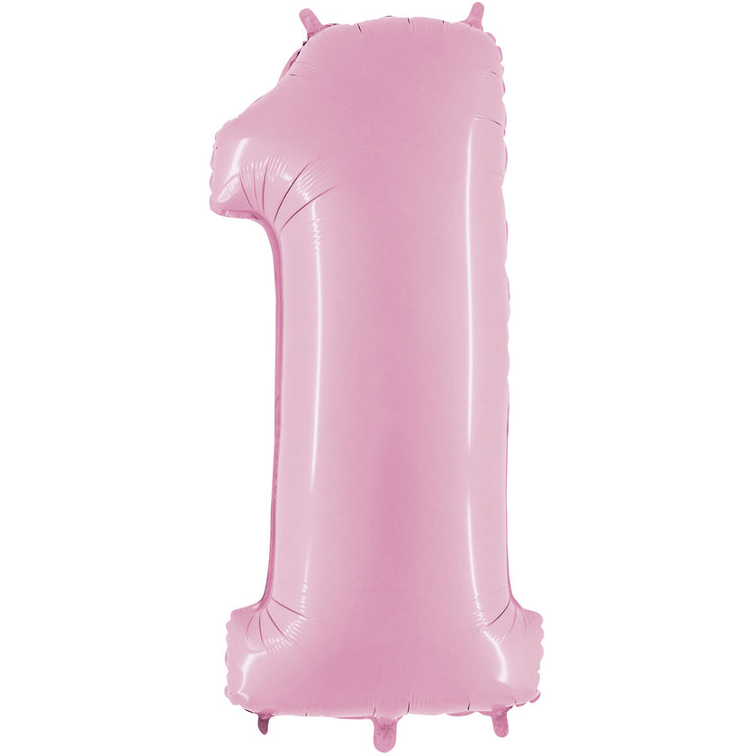 Chiffre 1 Pastel Rose 40