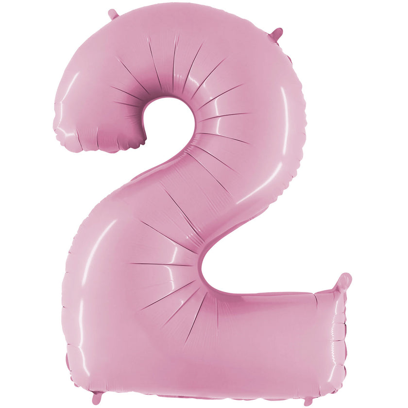 Chiffre 2 Rose Pastel 26