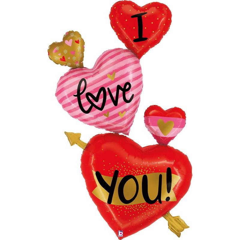 Ballon Aluminium 76'' Special Delivery Ily Hearts - Grabo
