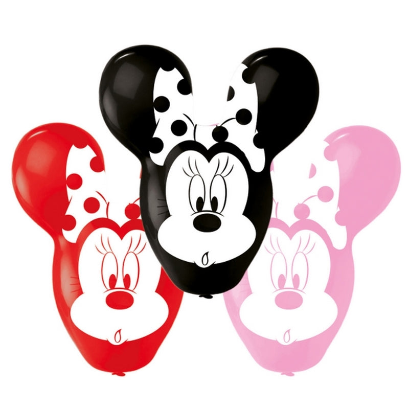 4 Ballons Latex Minnie Mouse Oreilles 22