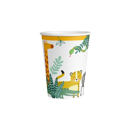 8 Verres Animaux Savane - Amscan